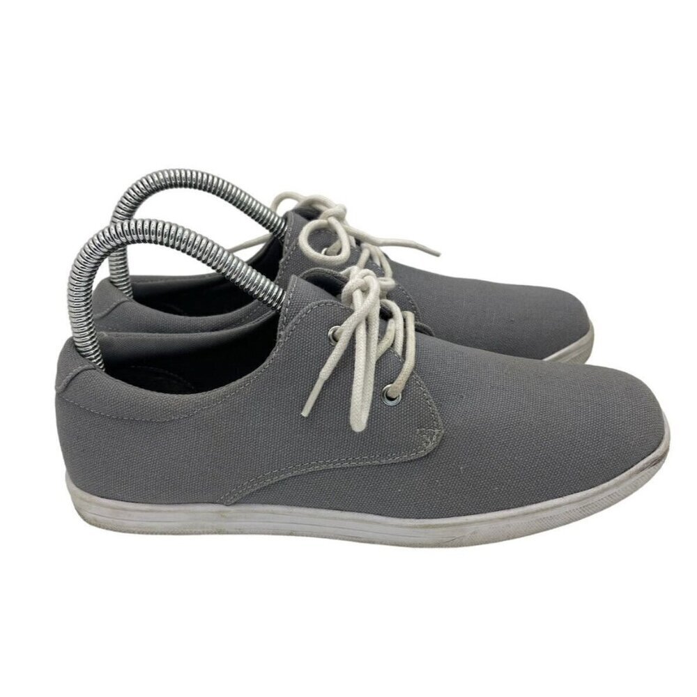 Scott David 11632 Julian Gray Canvas Sneakers Lace Up Shoes Youth Boys Size 5 M